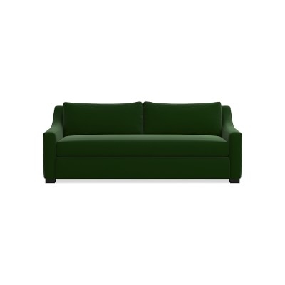 Ghent 84" Sofa, Down Cushion, Signature Velvet, Emerald - Image 0