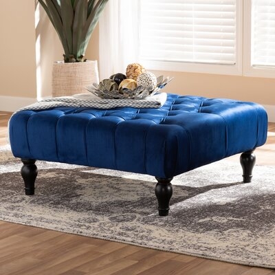 Nomura 35.3'' Wide Velvet Tufted Rectangle Cocktail Ottoman with Storage - Image 0