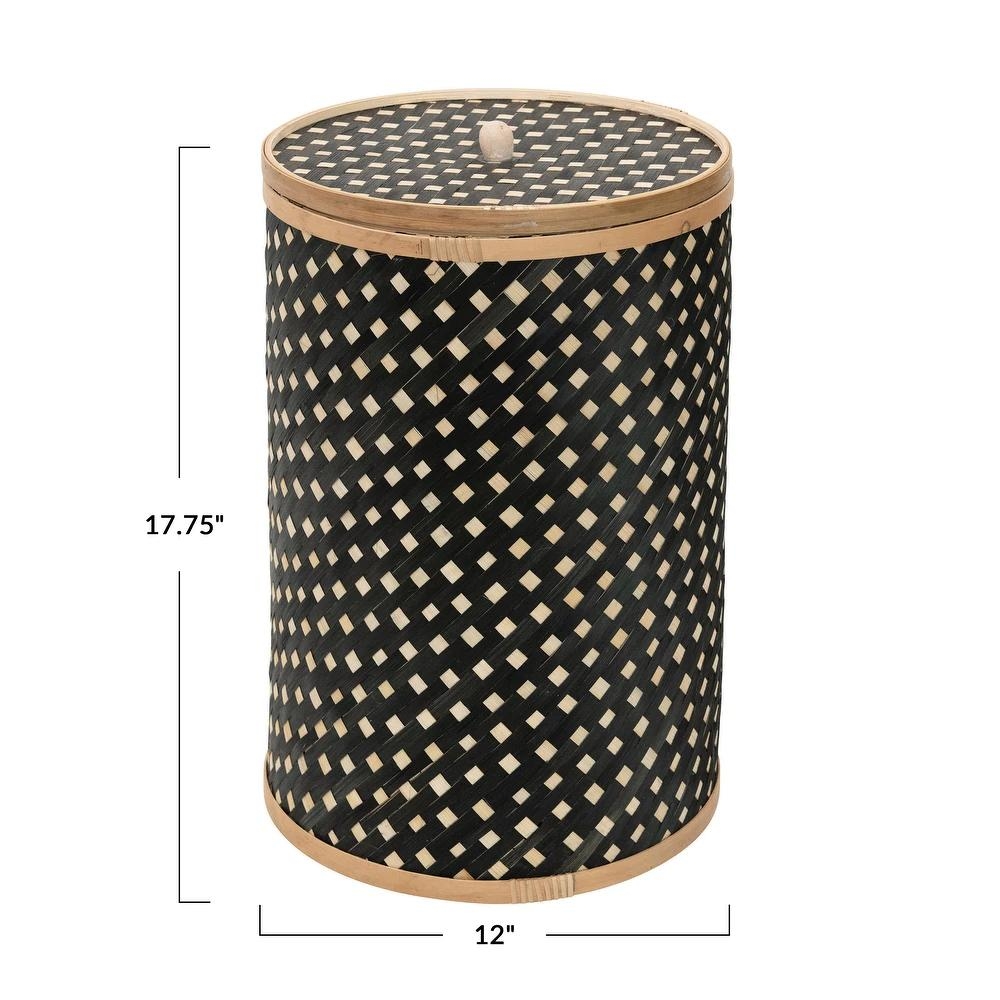 Bamboo Hamper with Lid - Image 1