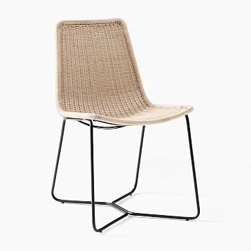 Outdoor Slope Collection Charcoal Dining Chair - Image 3
