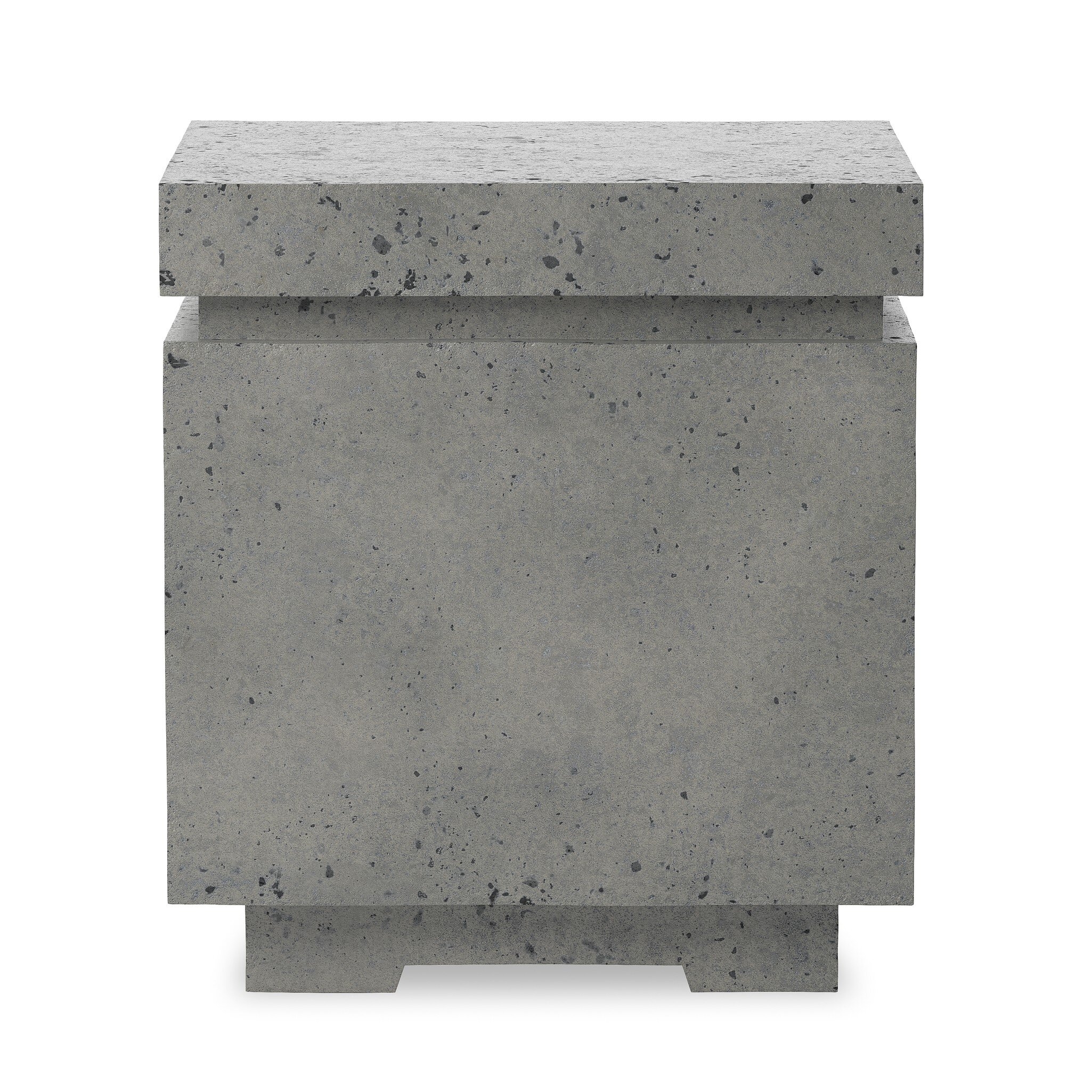 Posen Outdoor Square Propane Enclosure - Pewter Concrete - Image 2