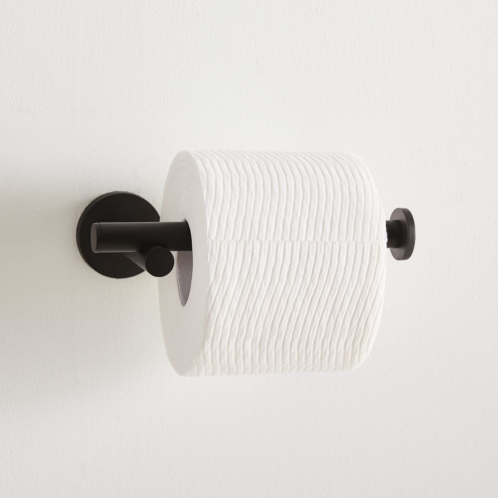 Modern Overhang Bathroom Collection, Toilet Paper Holder, Dark Bronze - Image 0