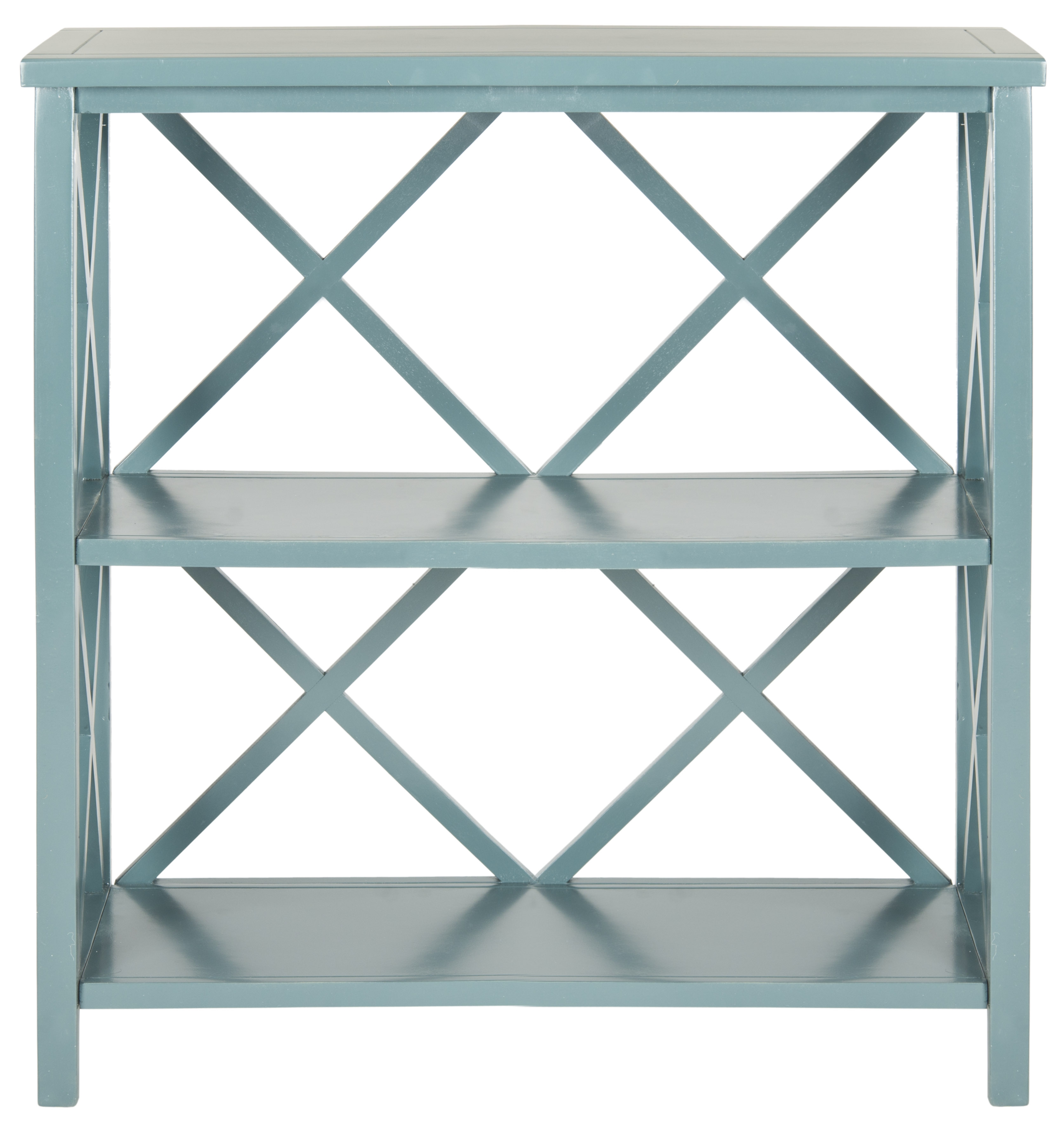 Liam 2 Tier Open Bookcase - Slate Teal - Safavieh - Image 0