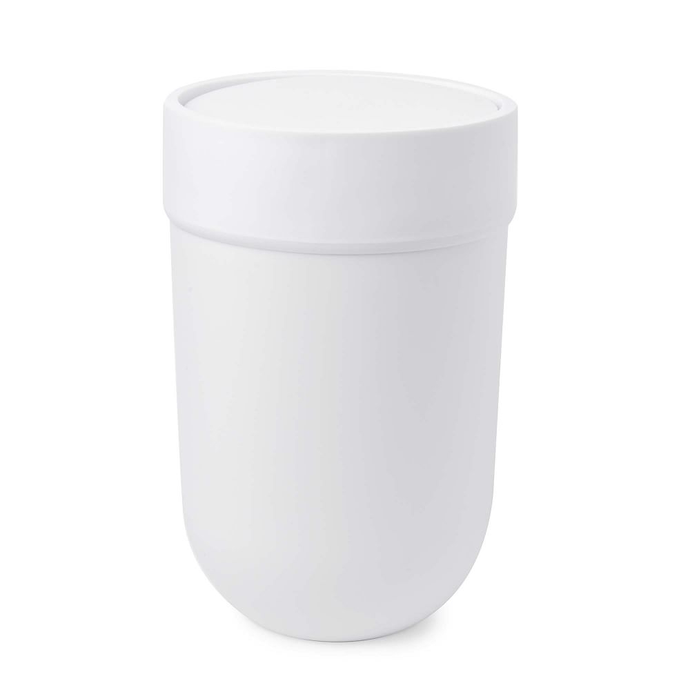Touch Waste Can With Lid, White - Image 0