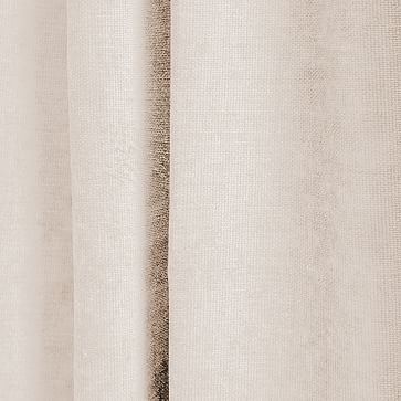 Worn Velvet Curtain with Blackout Lining, Alabaster, 48"x96", Set of 2 - Image 1