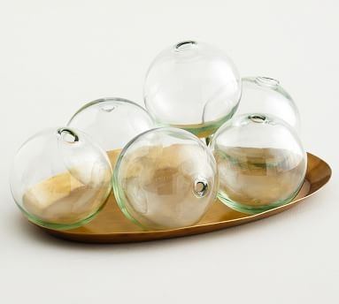 Recycled Glass Balls, Clear - Set of 3 - Image 1