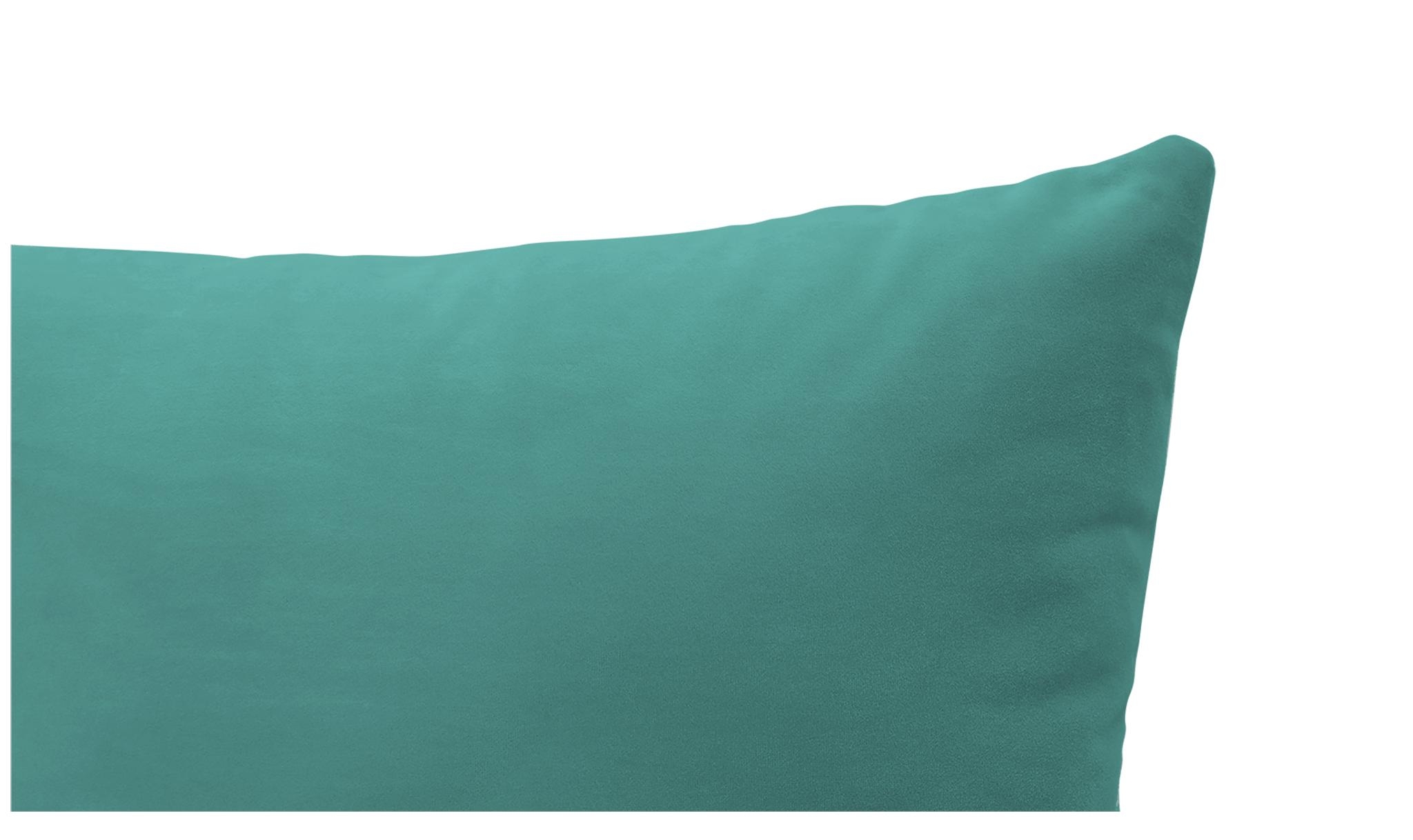 Green Minka Mid Century Modern Square Pillow - Essence Aqua - Image 1
