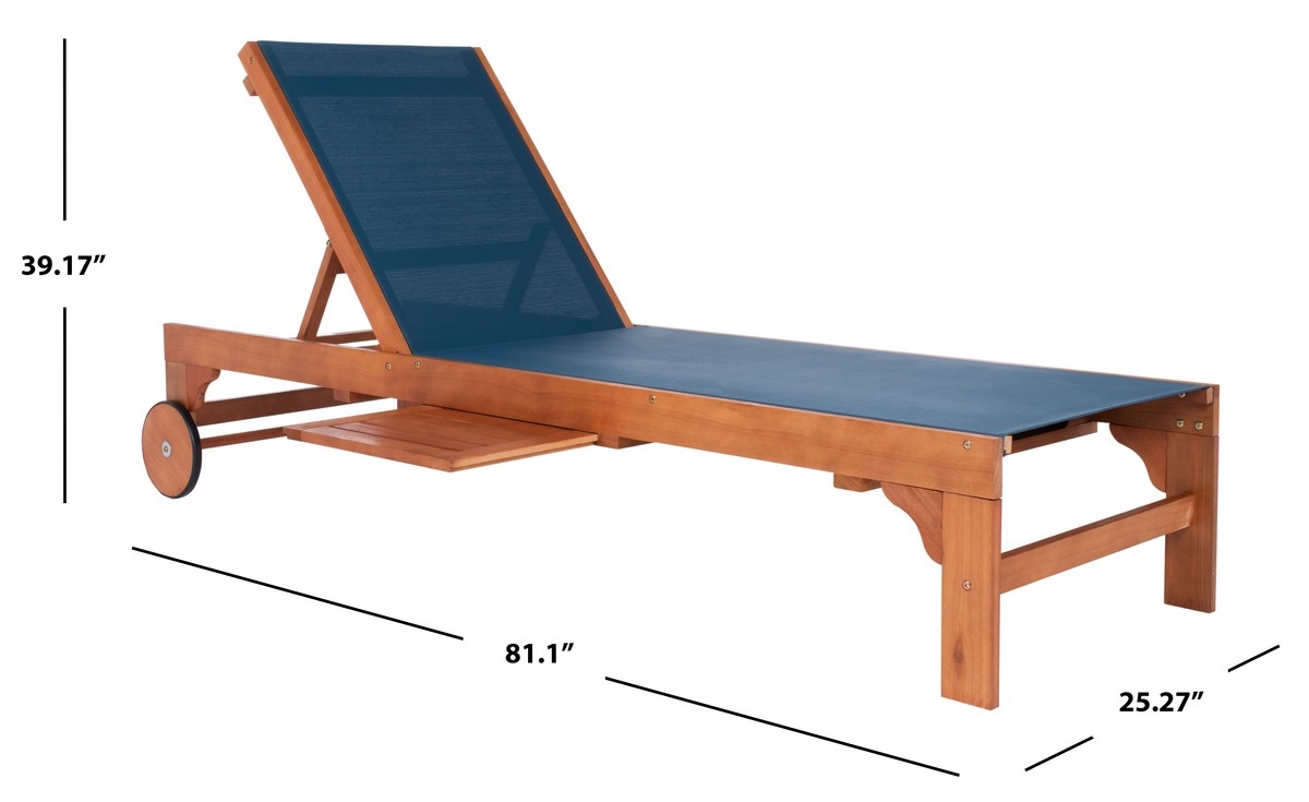 Ralden Sunlounger - Natural/Navy - Safavieh - Image 8