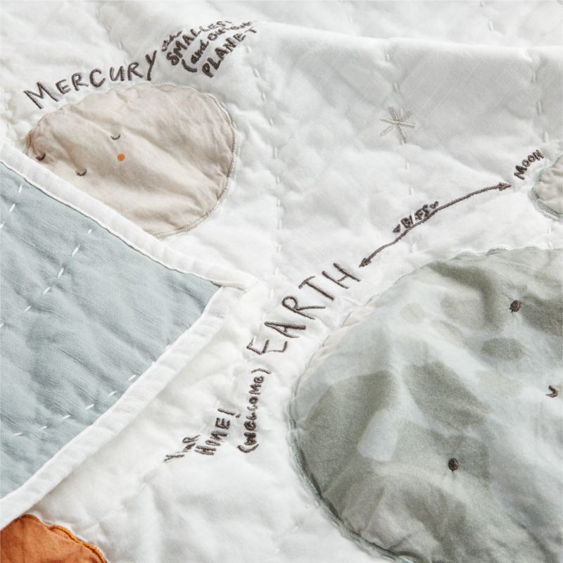 Outer Space Organic Cotton Baby Crib Quilt - Image 8