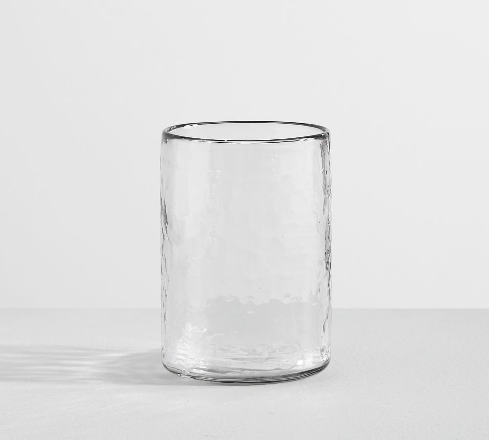 Hammered Glass Tumblers, 15 oz., Set of 4 - Clear - Image 0