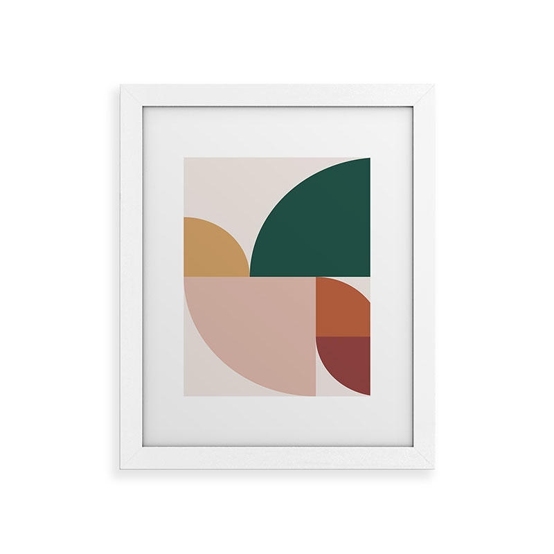 Abstract Geometric 11 by The Old Art Studio - Framed Art Print Classic White 16" x 20" - Image 0