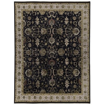 One-of-a-Kind Hand-Knotted Black/White 9'1" x 12'2" Area Rug - Image 0