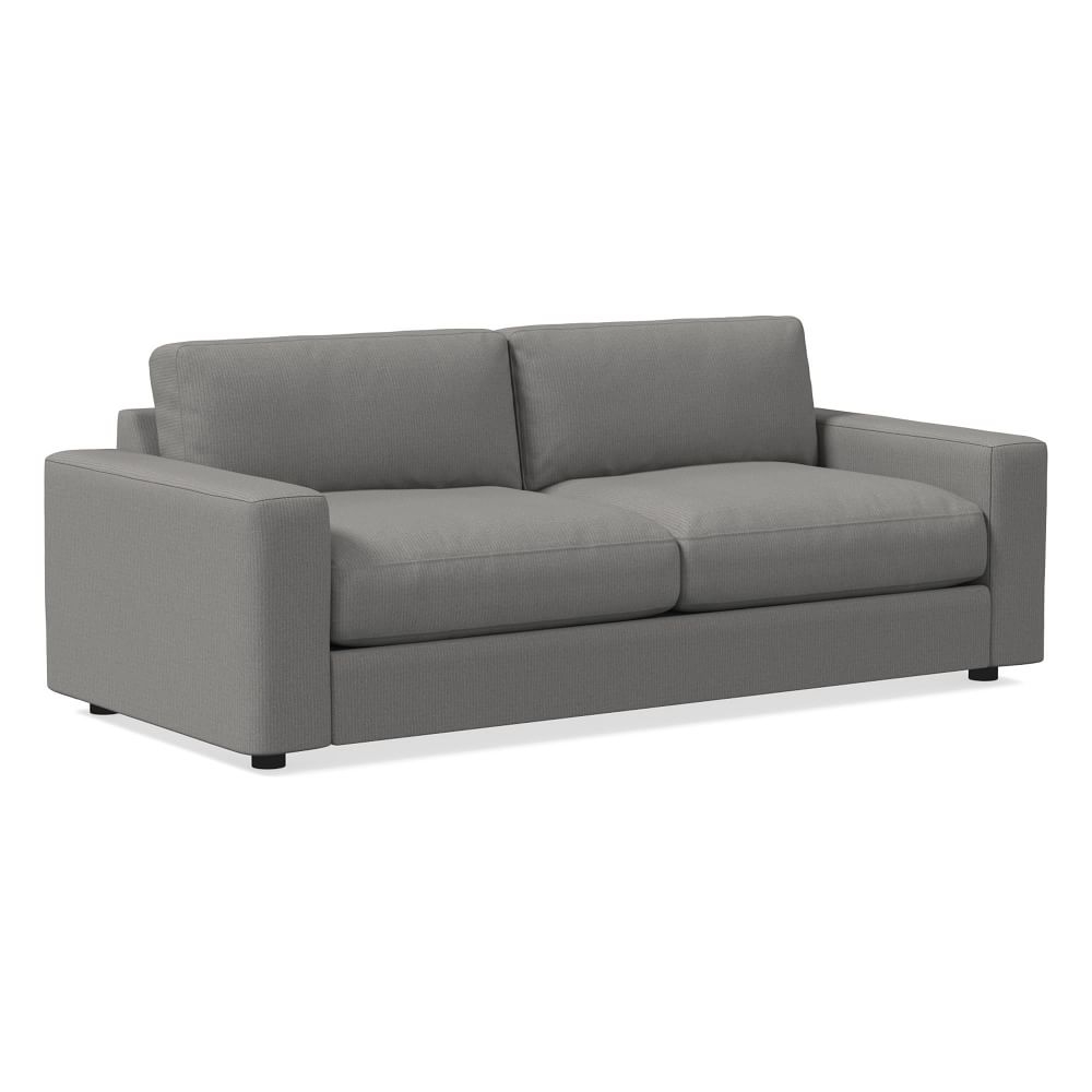 Urban 85" Sofa, Down Blend Fill, Performance Washed Canvas, Storm Gray - Image 0