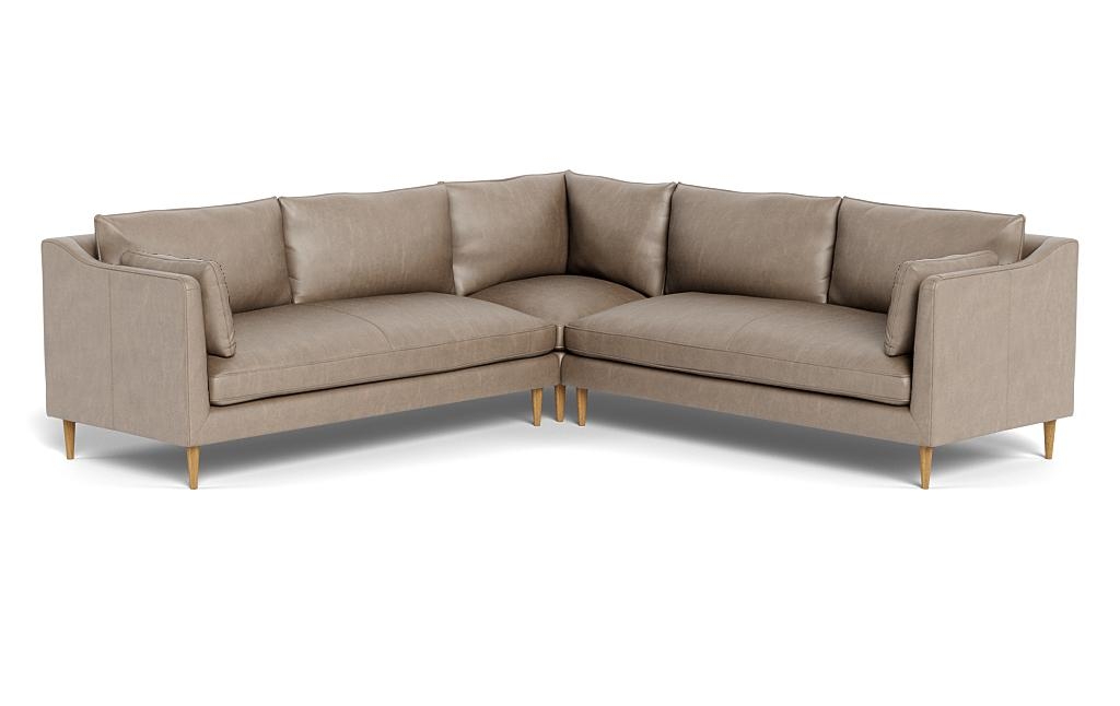 Caitlin Corner Leather Sectional Sofa by The EverygirlÃ?Â® - Image 1