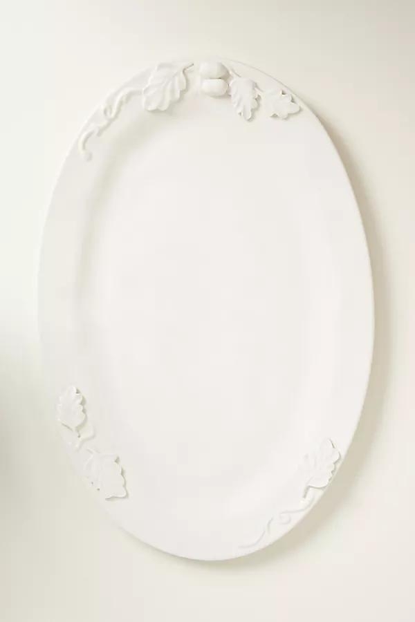 Oak Leaf Stoneware Turkey Platter - Image 0