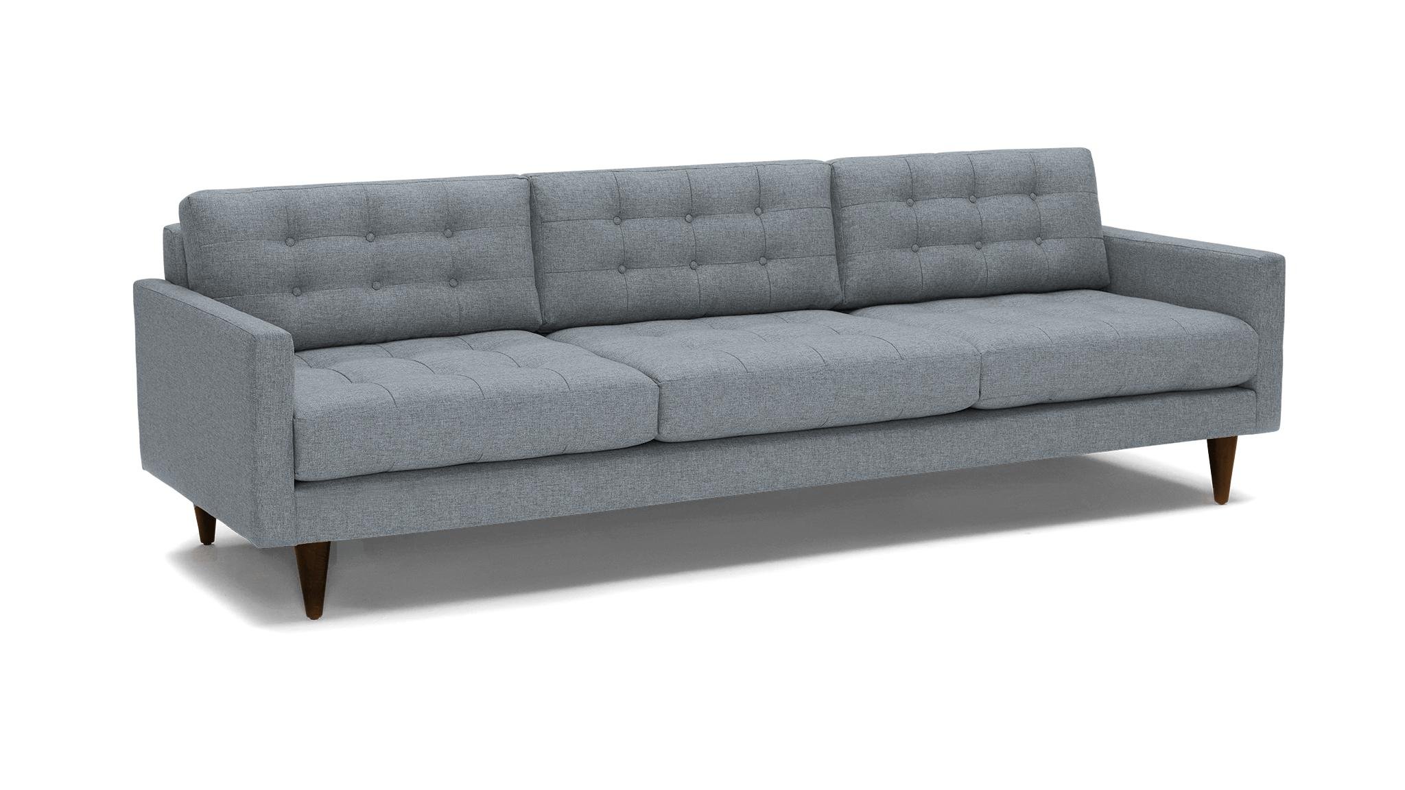 Gray Eliot Mid Century Modern Grand Sofa - Synergy Pewter - Mocha - Image 1