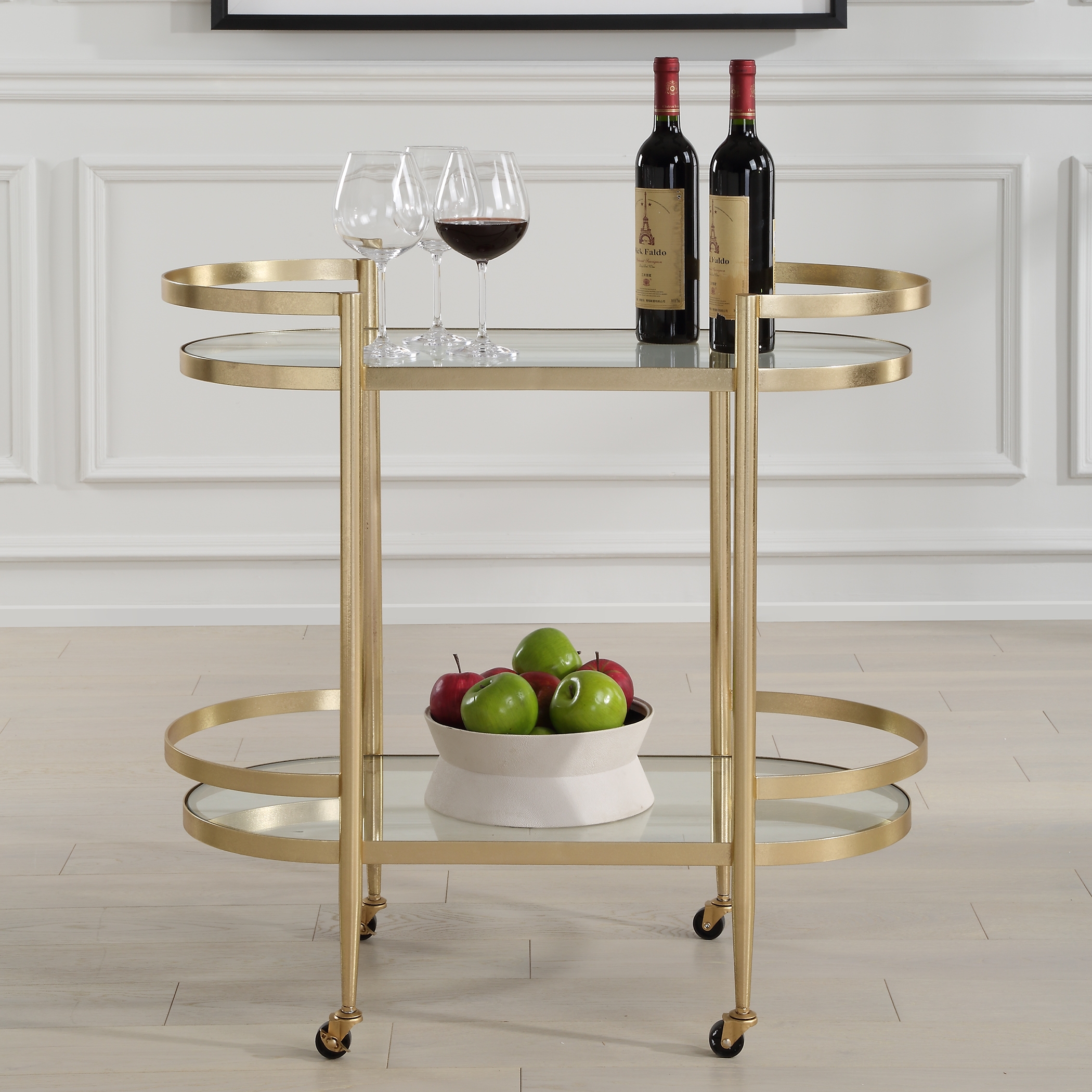 Isabelle Gold Bar Cart - Image 1