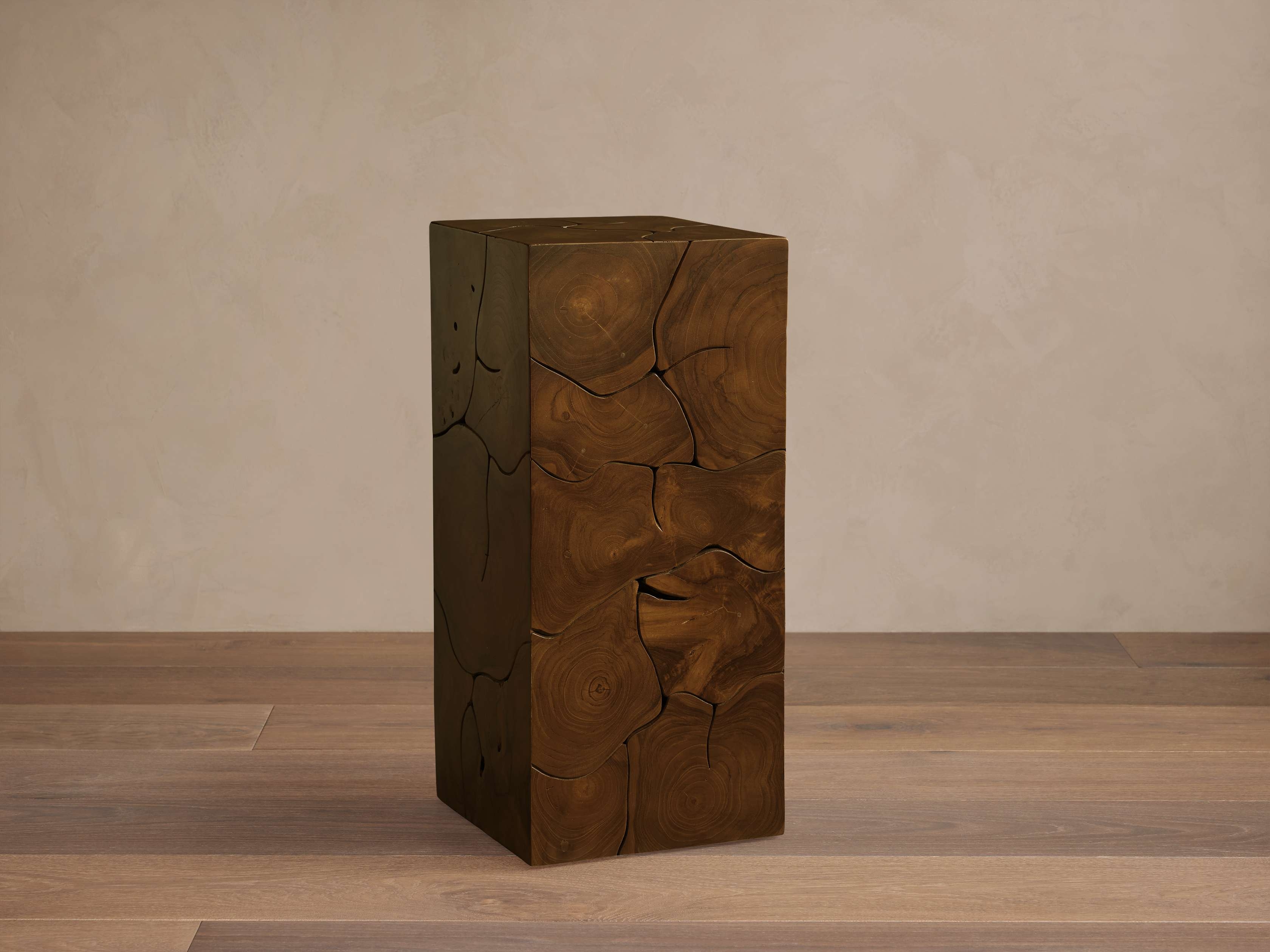 Kalmar Pedestal in Wood 27" Brown  Mocha  - Image 0