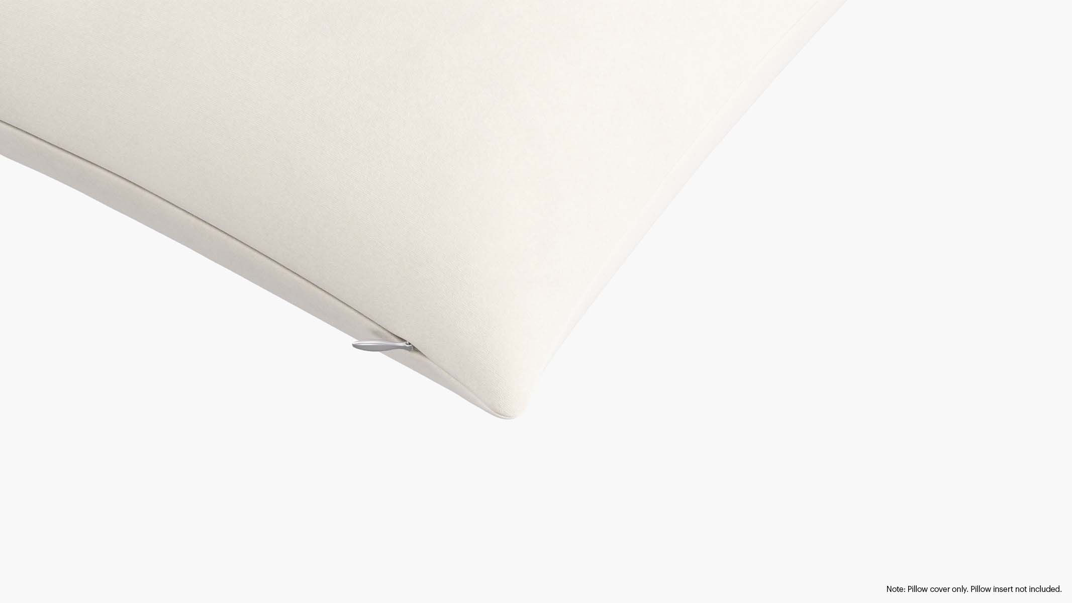 Throw Pillow Cover 20", White Classic Velvet, 20" x 20" - Image 1