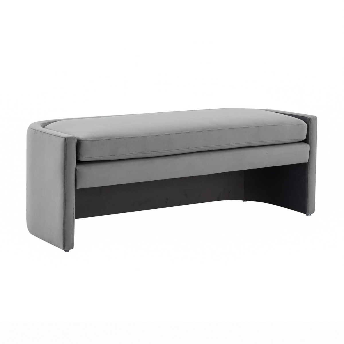 Rosabeth Curved Bench - Slate Grey - Image 3