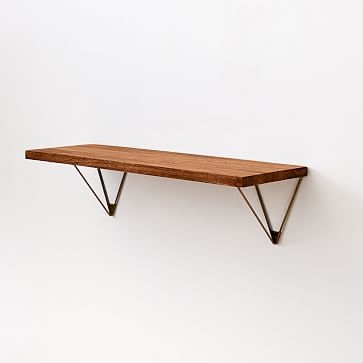 Linear Wood Shelf, Burnt Wax, Small - Image 0