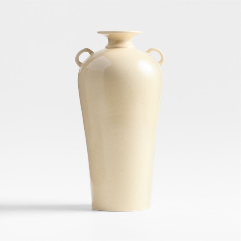 Ephemere Light Beige Ceramic Vase 14" by Athena Calderone - Image 4