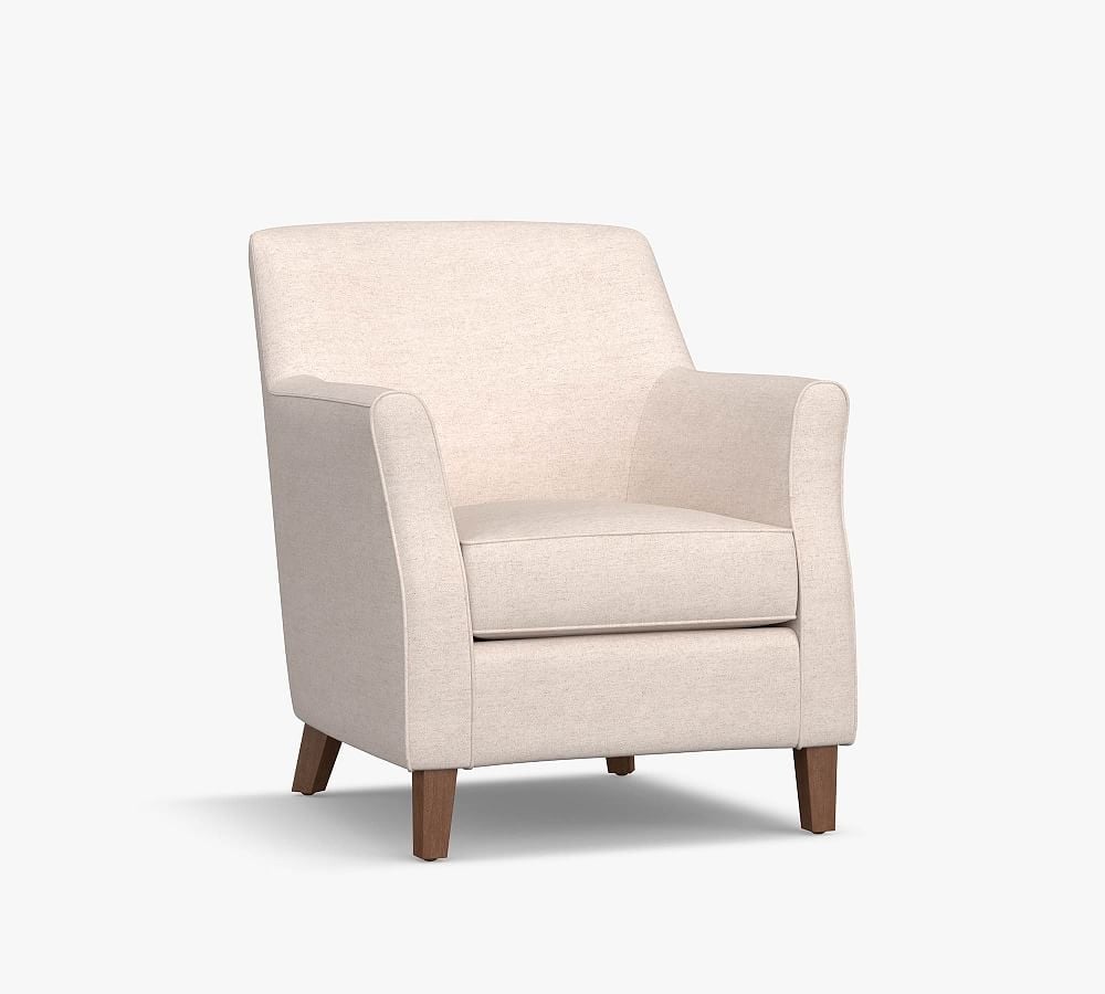 SoMa Newton Upholstered Armchair, Polyester Wrapped Cushions, Performance Everydayvelvet(TM) Smoke - Image 0