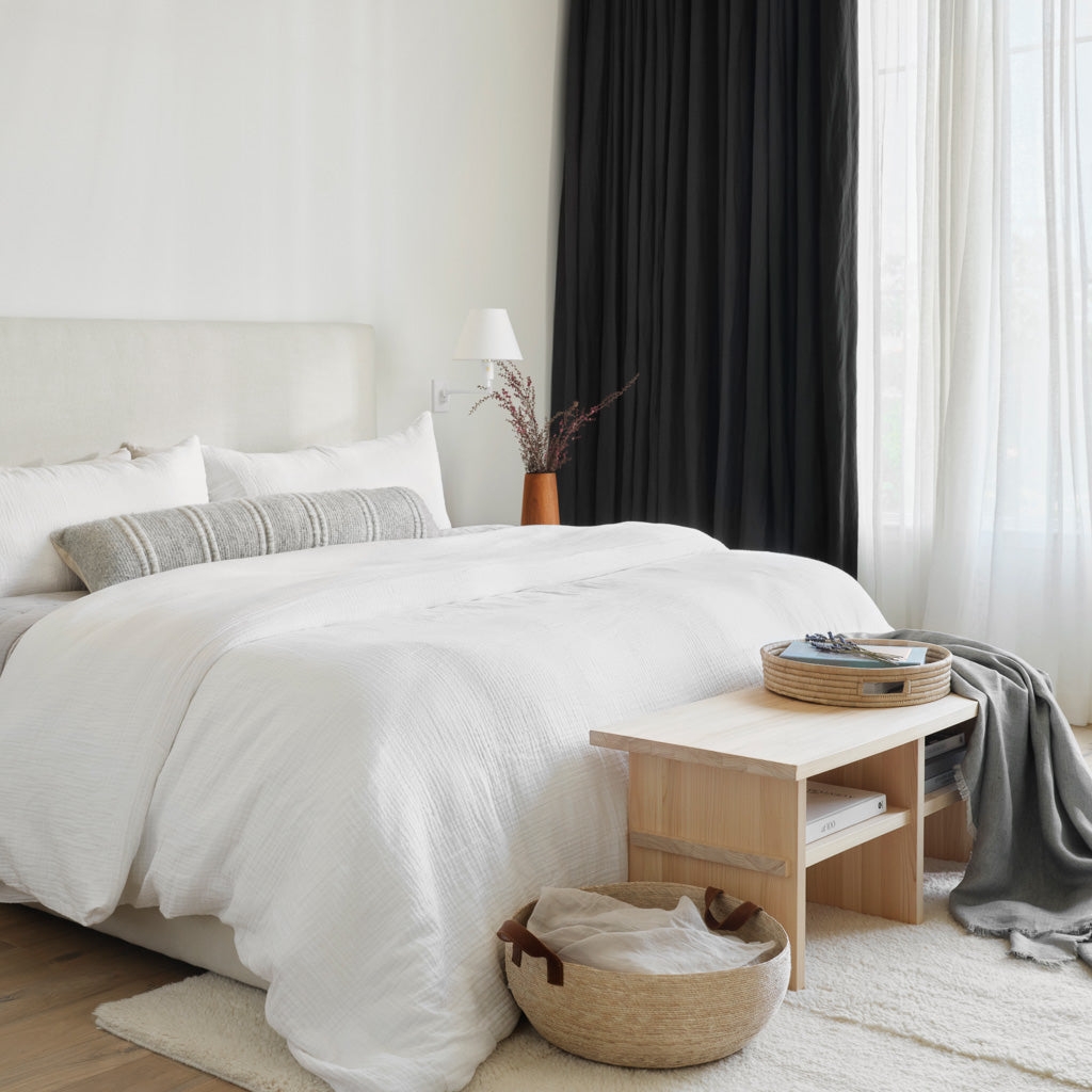 The Citizenry Organic Cotton Gauze Duvet Set | King/California King | White - Image 9