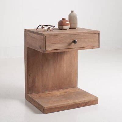Hatton Solid Wood Frame End Table with Storage - Image 0