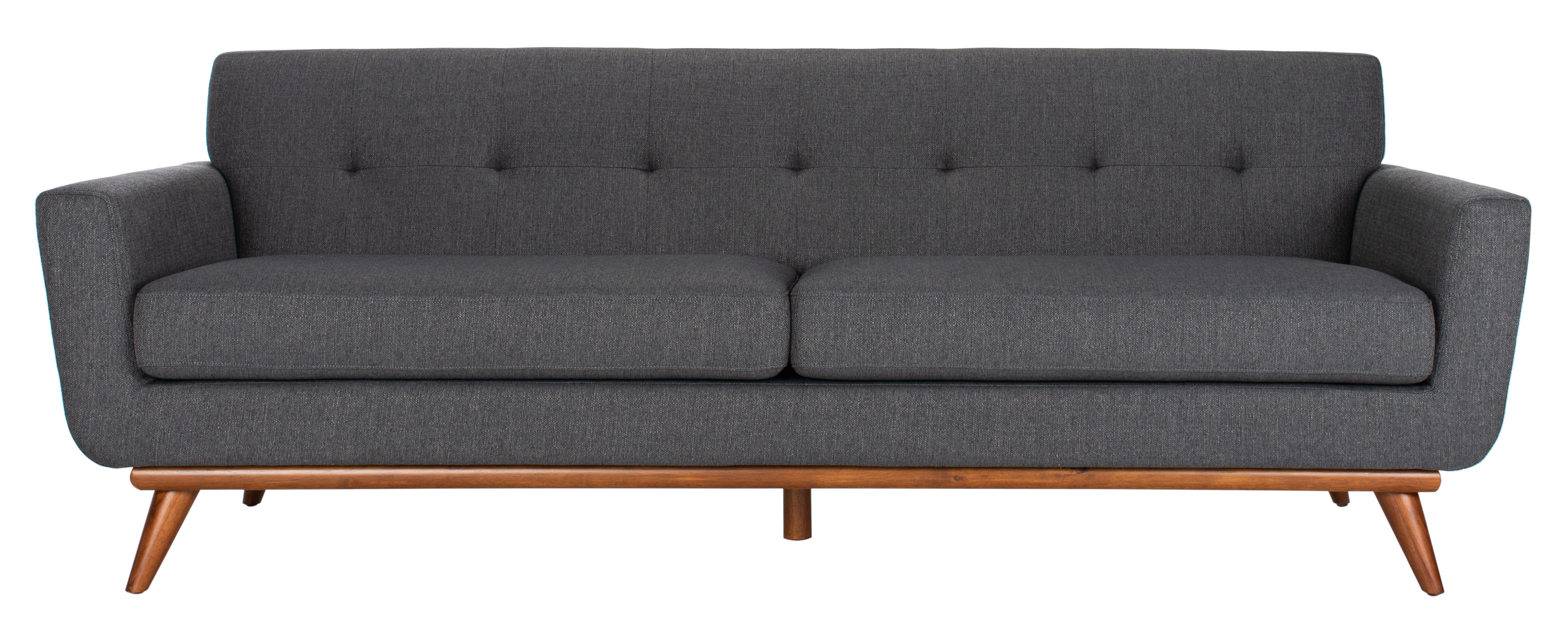 Egil Linen Tufted Sofa, Slate Gray - Image 0