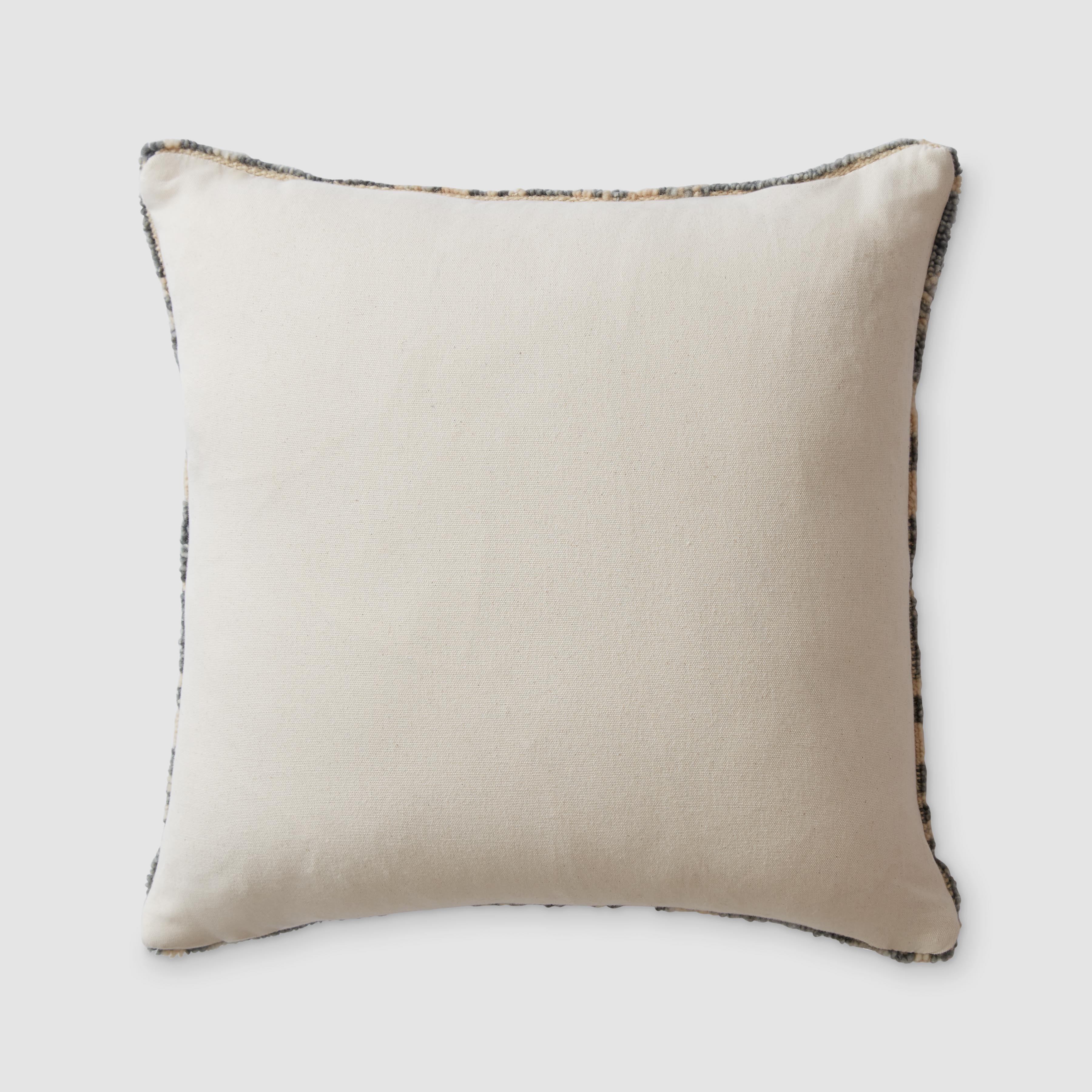 The Citizenry Akira Hand-Knotted Pillow | 20" x 20" | Light Blue - Image 5