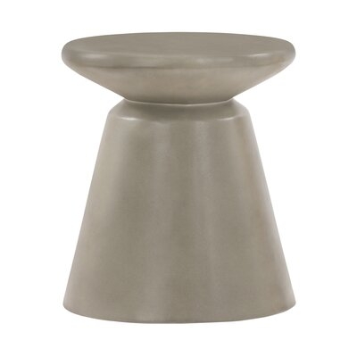 Darianna Concrete Indoor Outdoor Accent Stool End Table - Image 0