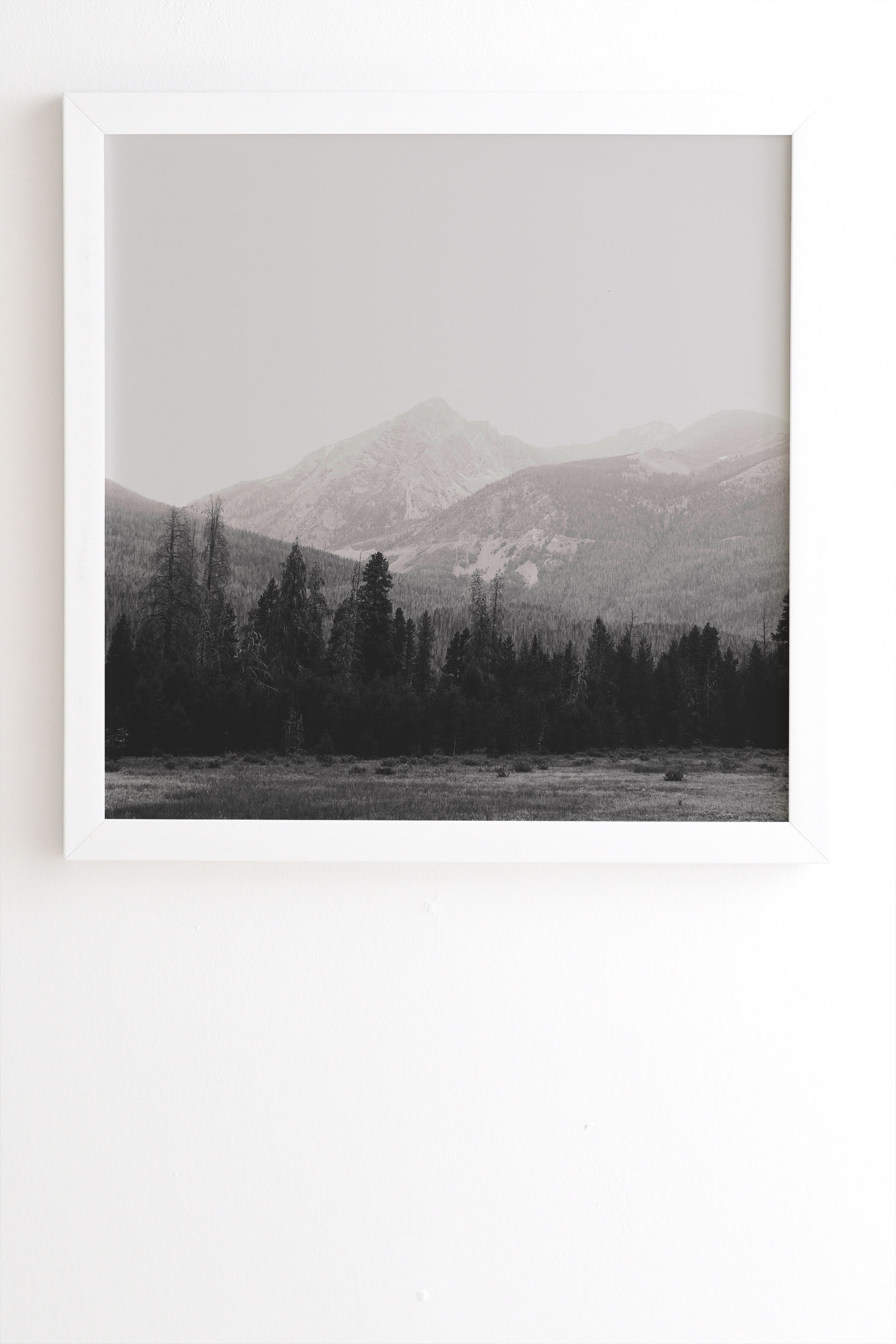 Colorado Rocky Mountains by Catherine McDonald - Framed Wall Art Basic White 30" x 30" - Image 0