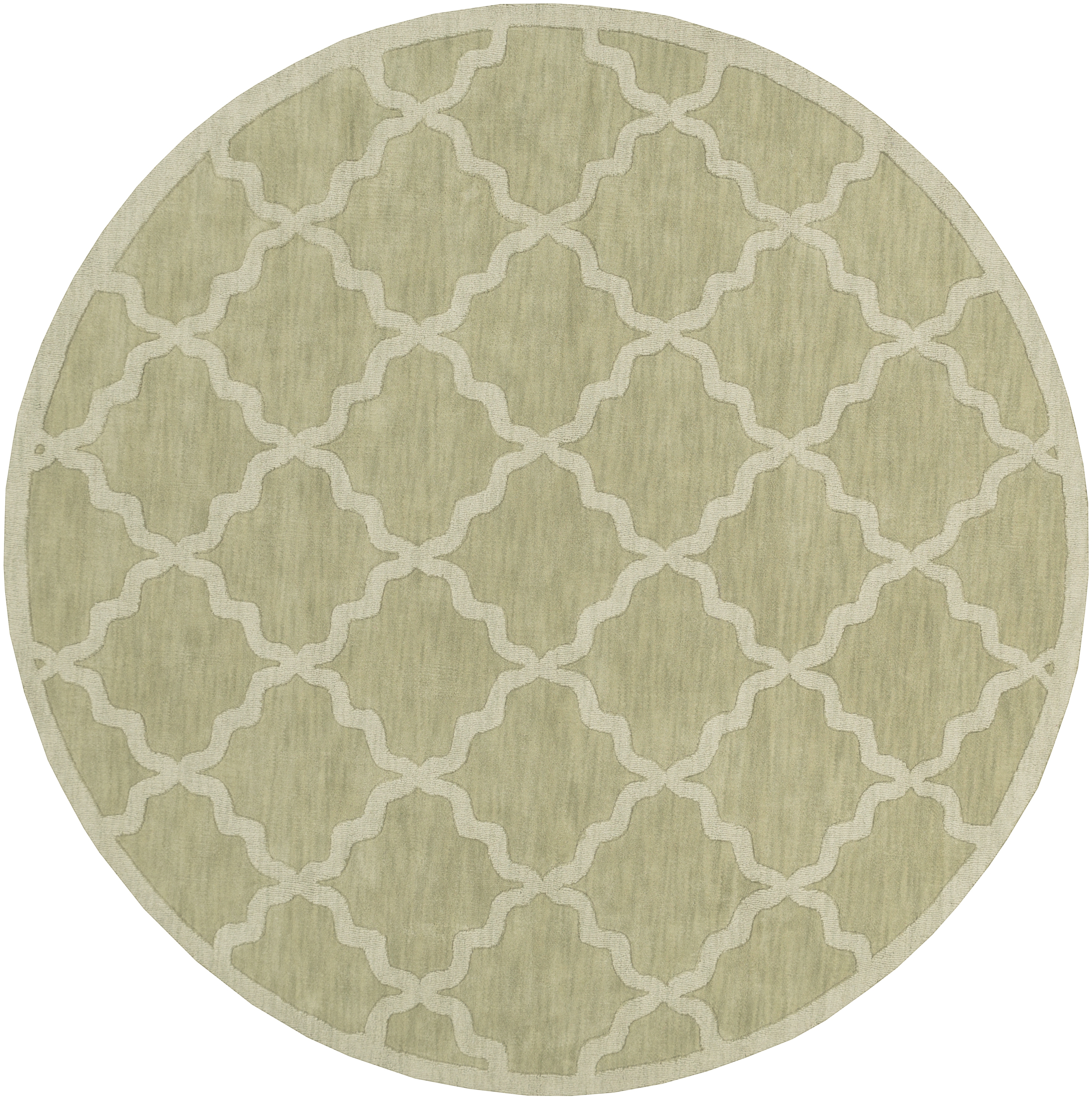 Central Park Beige Indoor 6' x 6' Handmade Rug - Image 0