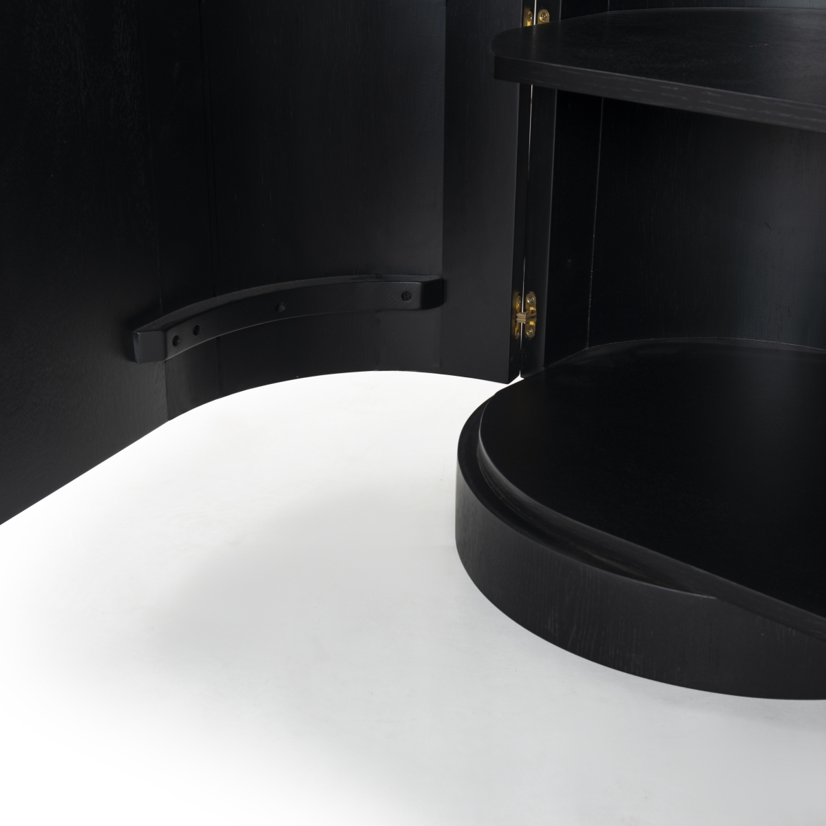 Jesbelina Oval Wood Sideboard - Black - Image 6