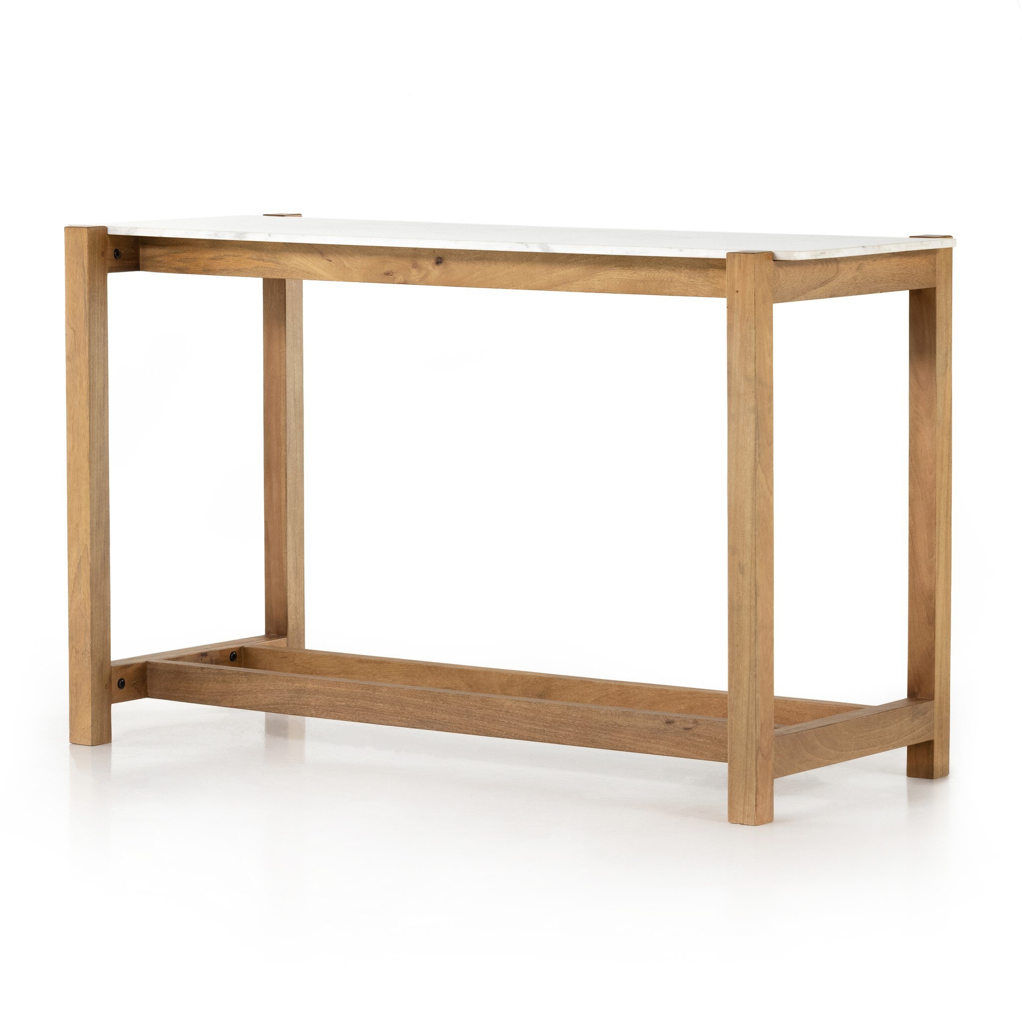 Scout Bar + Counter Table - Polished White Marble - Image 1