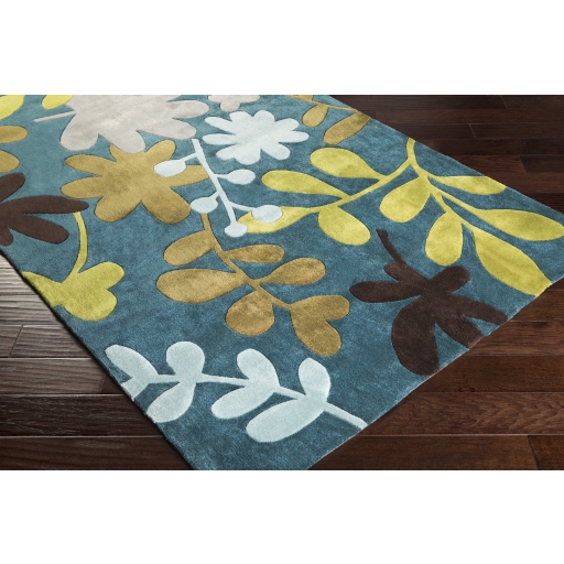 Cosmopolitan Green Indoor 9' x 13' Handmade Rug - Image 1