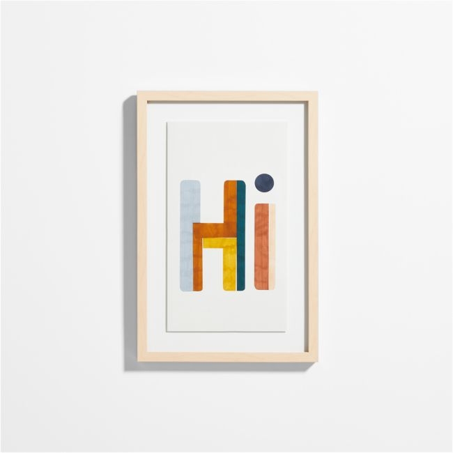 Hi Framed Wall Art Print - Image 0