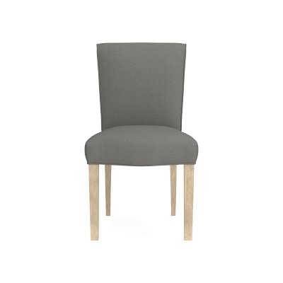 Fitzgerald Dining Side Chair, Performance Slub Weave, Grey, Heritage Grey Leg - Image 0