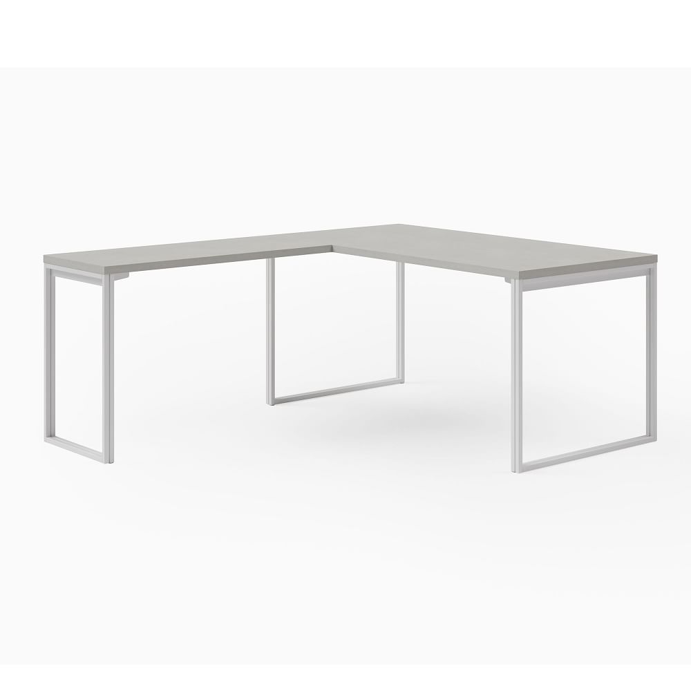 Greenpoint Desk Add-On Return (Desk Sold Separately), 18"x48", Milk Frame, Ash Noce Laminate - Image 0