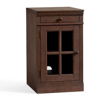 Livingston Single Glass Door Cabinet with Top, Montauk White - Image 2