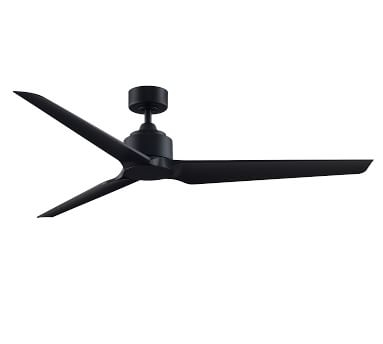Triaire 60" Indoor/Outdoor Ceiling Fan, Black With Black Blades - Image 1