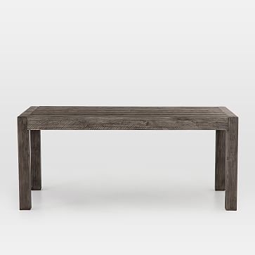 Modern Mixed Reclaimed Wood Dining Table, 71", Gray - Image 1