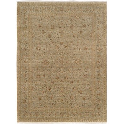Tabriz Hand-Knotted Wool Ivory Area Rug - Image 0