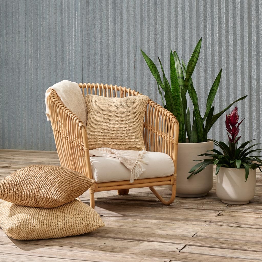 The Citizenry Tara Rattan Lounge Chair | Natural - Image 6