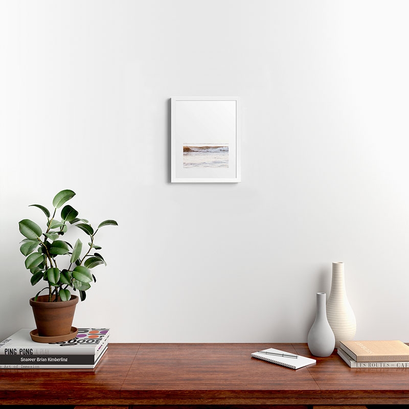 Minimalist Wave by Bree Madden - Framed Art Print Modern White 11" x 14" - Image 1