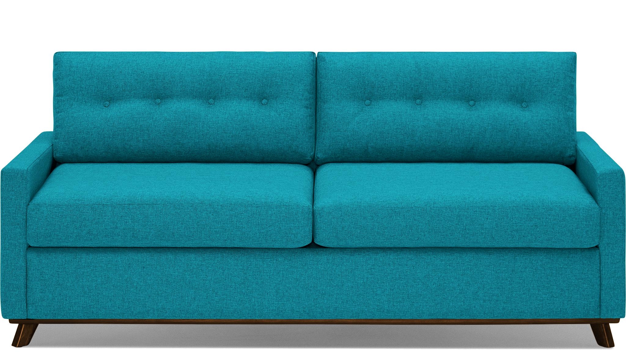 Blue Hopson Mid Century Modern Sleeper Sofa - Vibe Aquatic - Mocha - Image 0