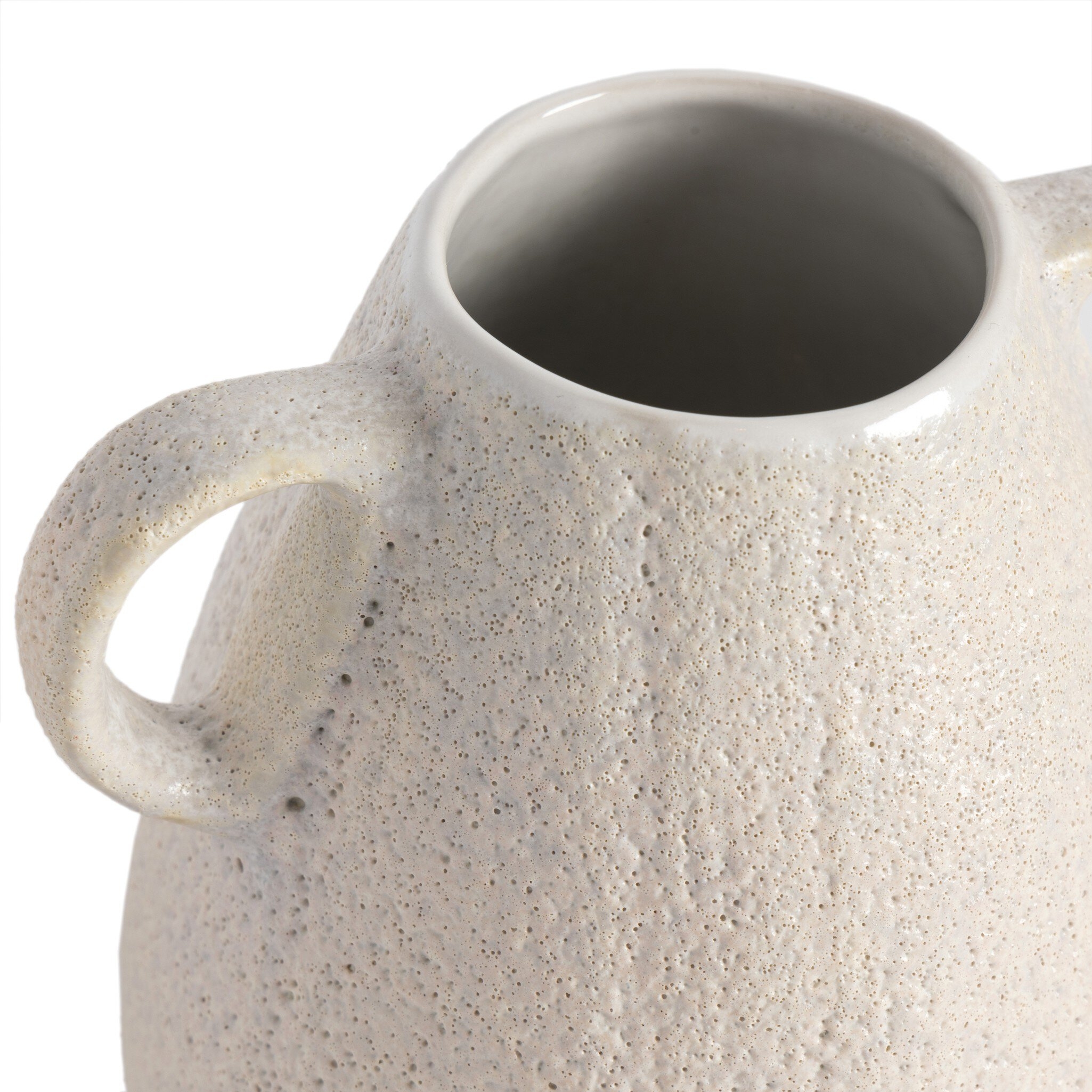 Cascada Large Vase - Eggshell White Ceramic - Image 5