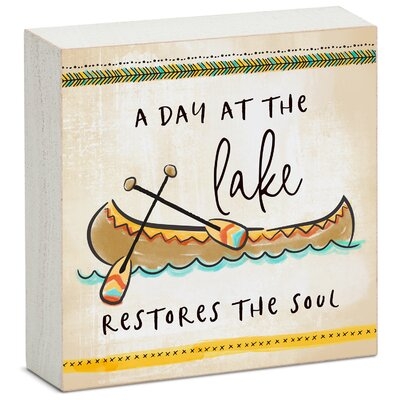 Lake Restores Soul Wood Box Sign - Image 0