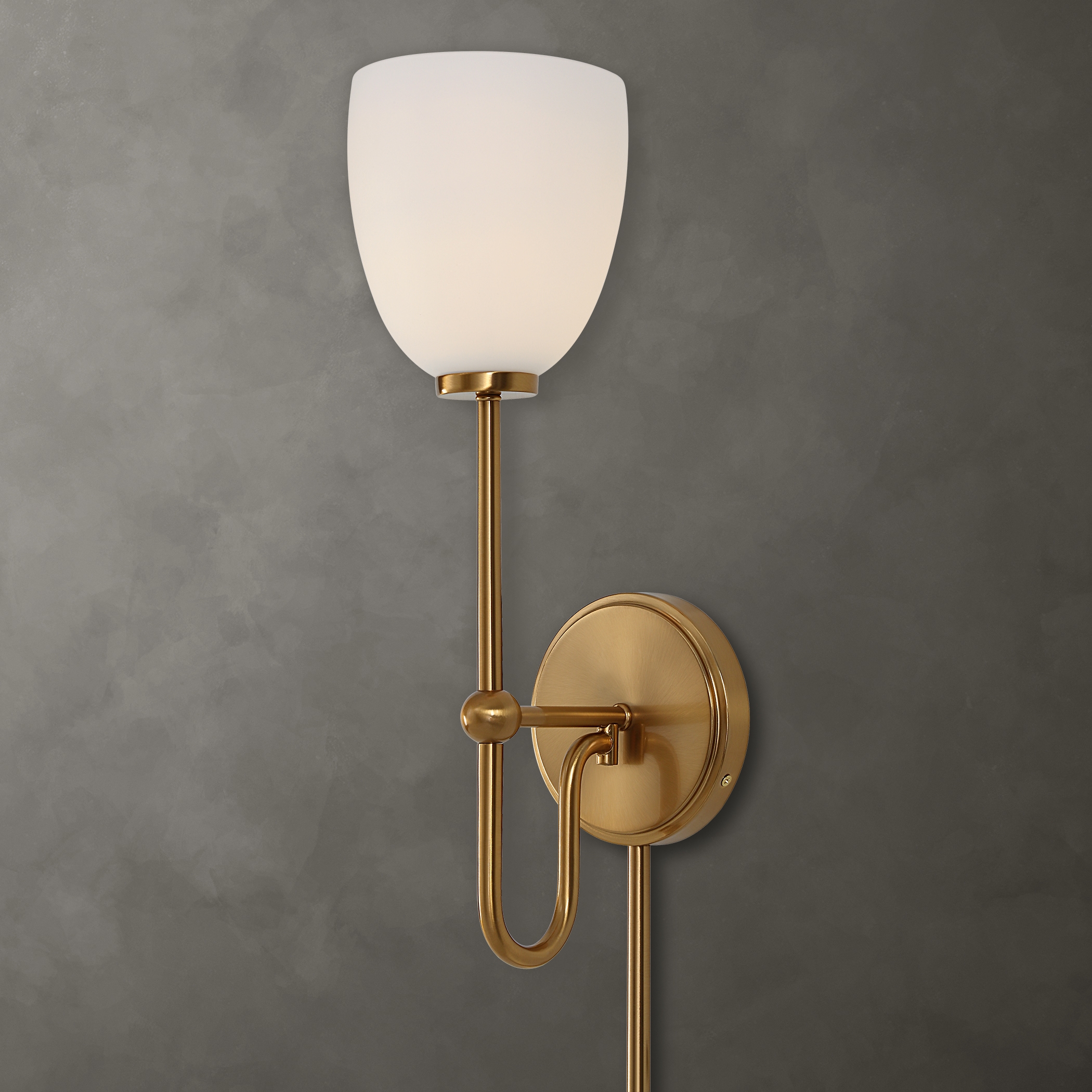 Trophy 1 Light Brass Sconce - Image 0